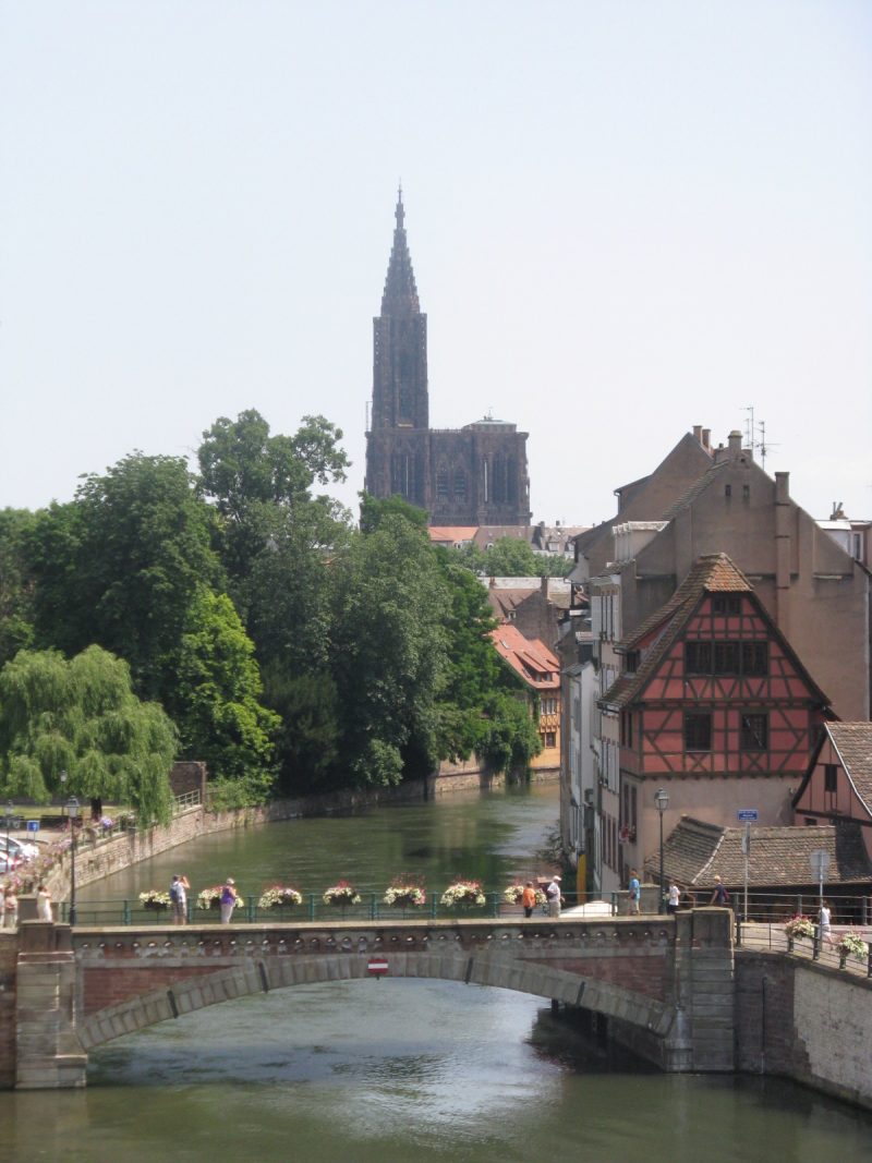La cattedrale di Strasburgo vista dalla Petite France